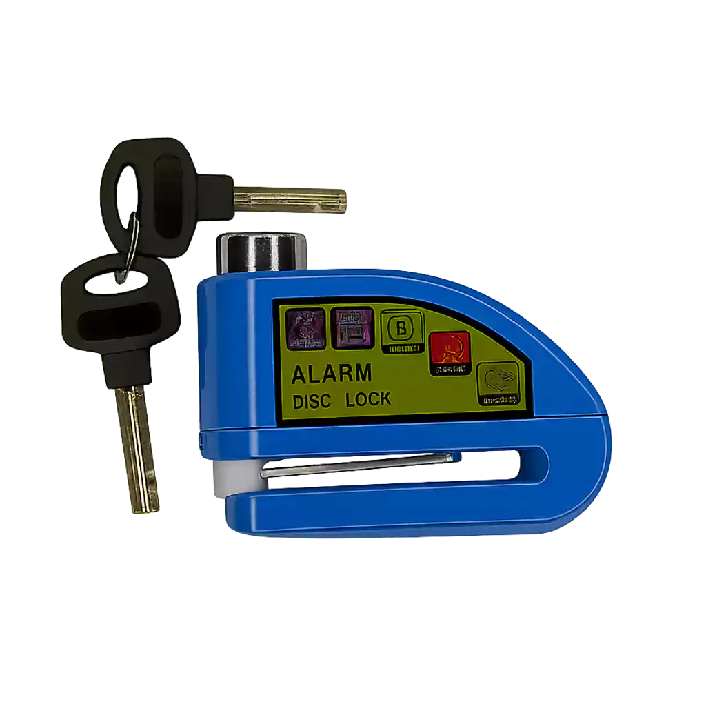 20251130_1336_Disc Lock with Keys_remix_01kba3hg8gf9ytvsexyzjajzqh قفل دیسک آژیردار - تصویر 3